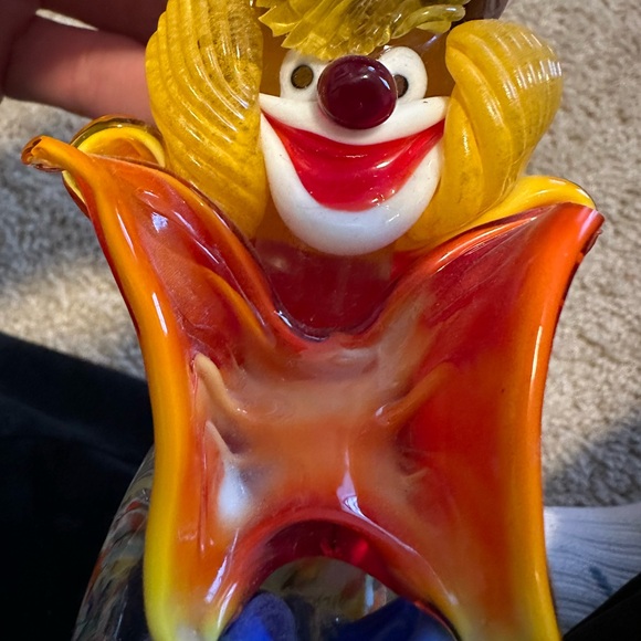 Murano Colorful Glass Clown Figurine - Picture 6 of 7